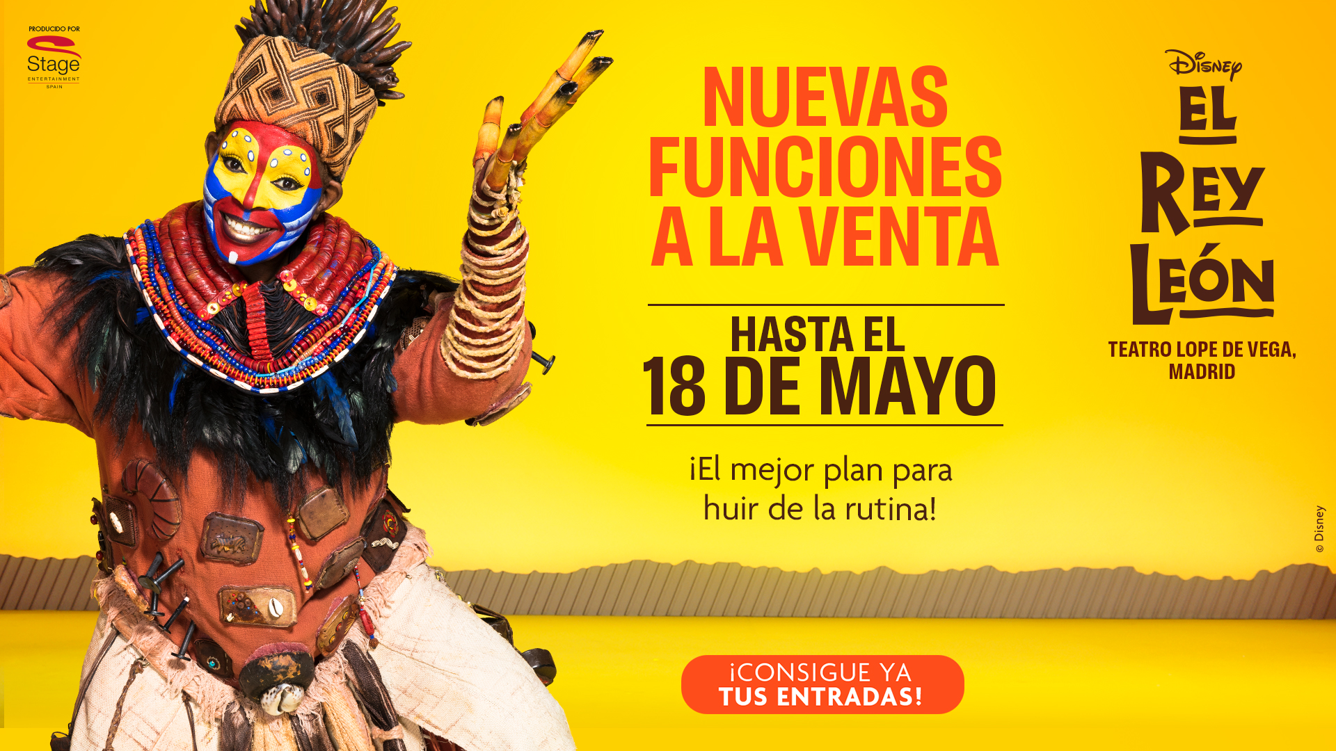 Salida a la Venta El Rey León hasta el 18 de mayo